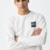 SUDADERA FINA SIN GORRO BLANCO