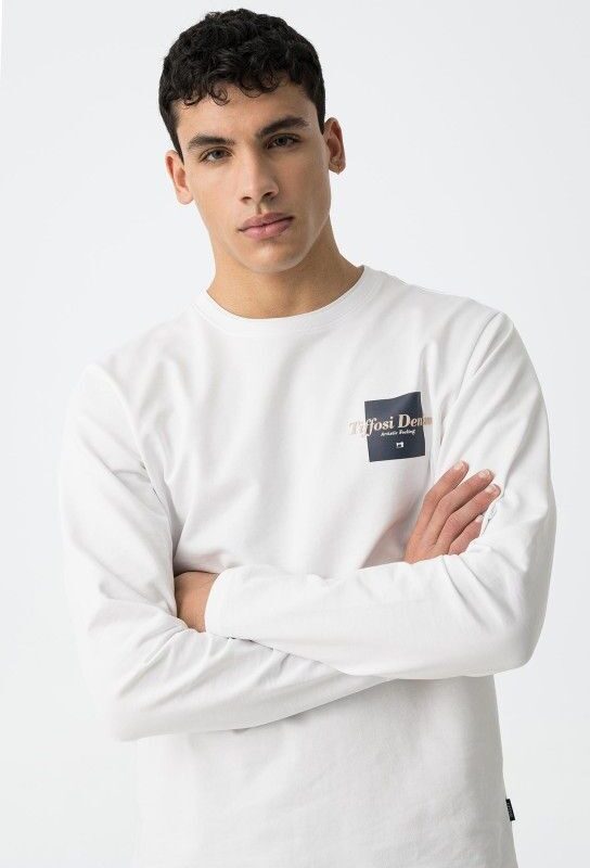 SUDADERA FINA SIN GORRO BLANCO