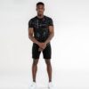 CAMISETA NEGRA MANCHAS  PINTURA