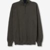 JERSEY FINO CON CREMALLERA EN EL CUELLO CAMEL OSCURO