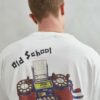CAMISETA MANGA CORTA OVERSIZE BLANCA OLD SCHOOL
