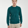 JERSEY DE PUNTO CON ESCOTE REDONDO VERDE