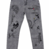 DENIM GRIS ADAMUS CON DIBUJOS Y BRILLOS