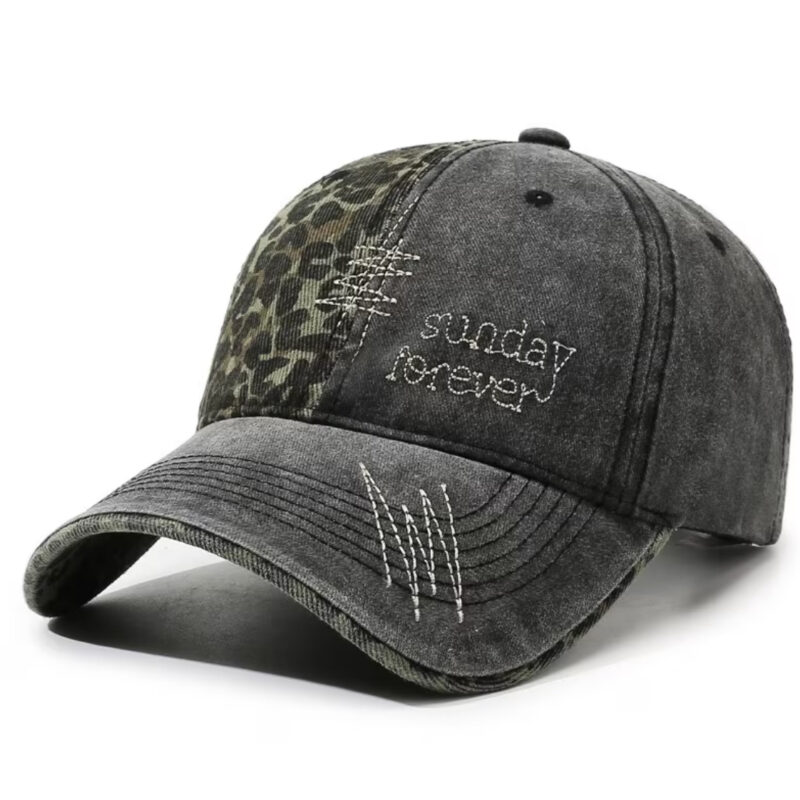 GORRA VINTAGE DE LEOPARDO BLACK