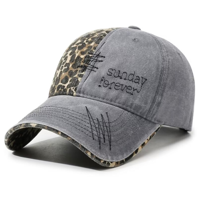 GORRA VINTAGE DE LEOPARDO GREY