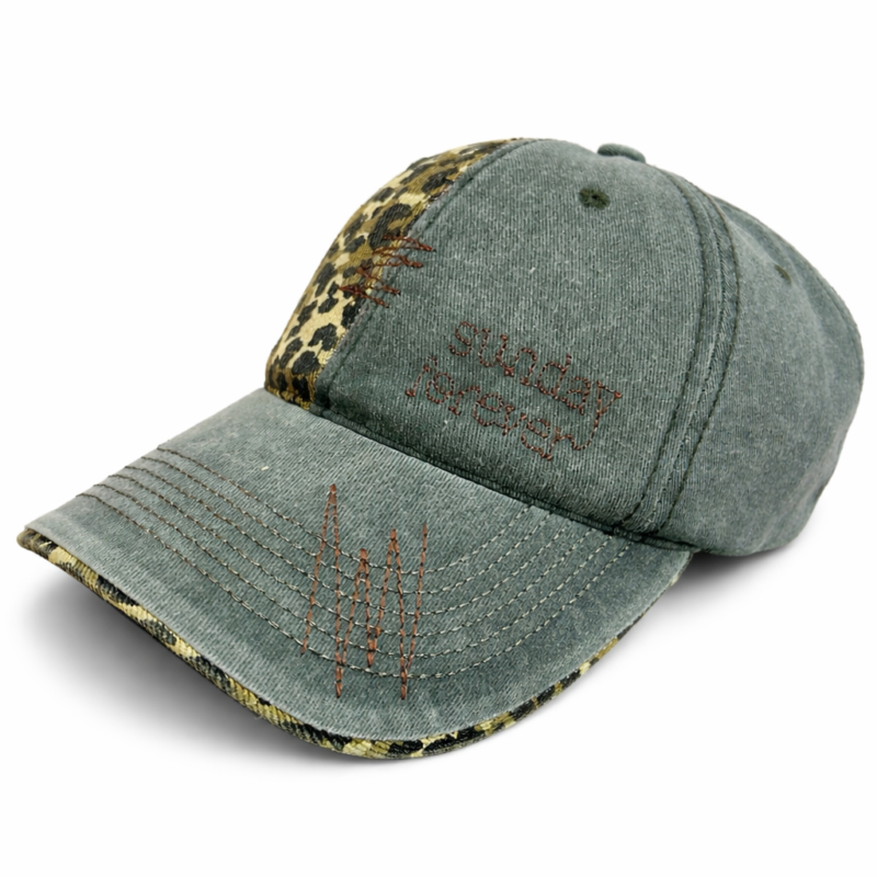 GORRA VINTAGE DE LEOPARDO GREEN