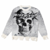 JERSEY DE PUNTO CON ESTAMPADO CALAVERA CHICAGO BLANCO