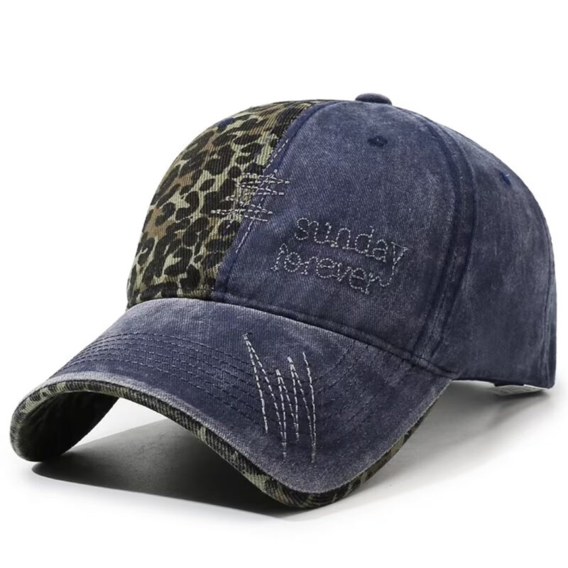 GORRA VINTAGE DE LEOPARDO BLUE