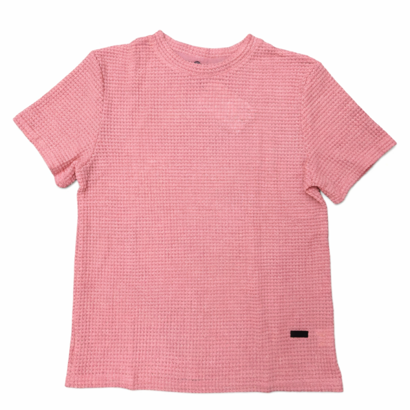 CAMISETA DE PUNTO PERFORADO MELÓN