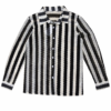 CAMISA MICROPERFORADA RAYAS VERTICALES NEGRA