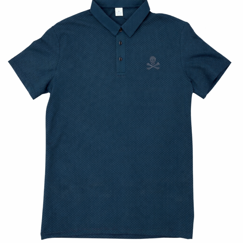 POLO JACQUARD TEJIDO TECNICO LOGO CALAVERA EN EL PECHO DARK GREEN