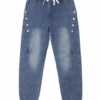 JOGGER DENIM CON BOTONADURA LATERAL Y CORDÓN EN LA CINTURA