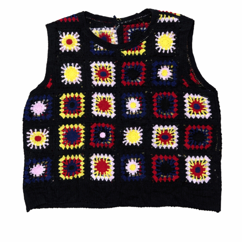 CHALECO DE CROCHET DE COLORES OVERSIZE FIT