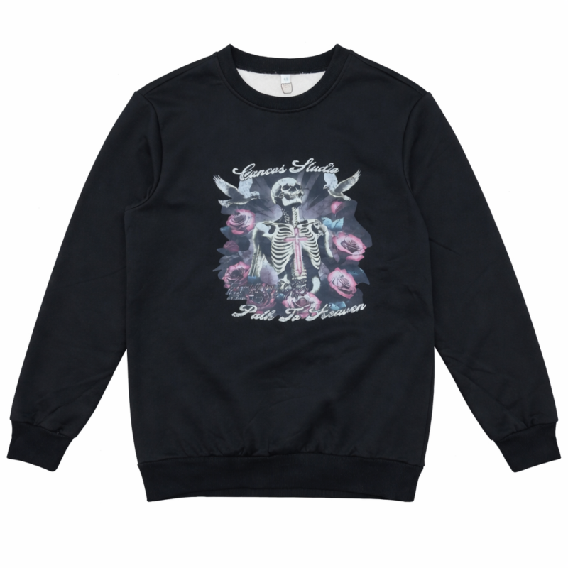 SUDADERA INTERIOR PELO CON ESTAMPADO CALAVERA