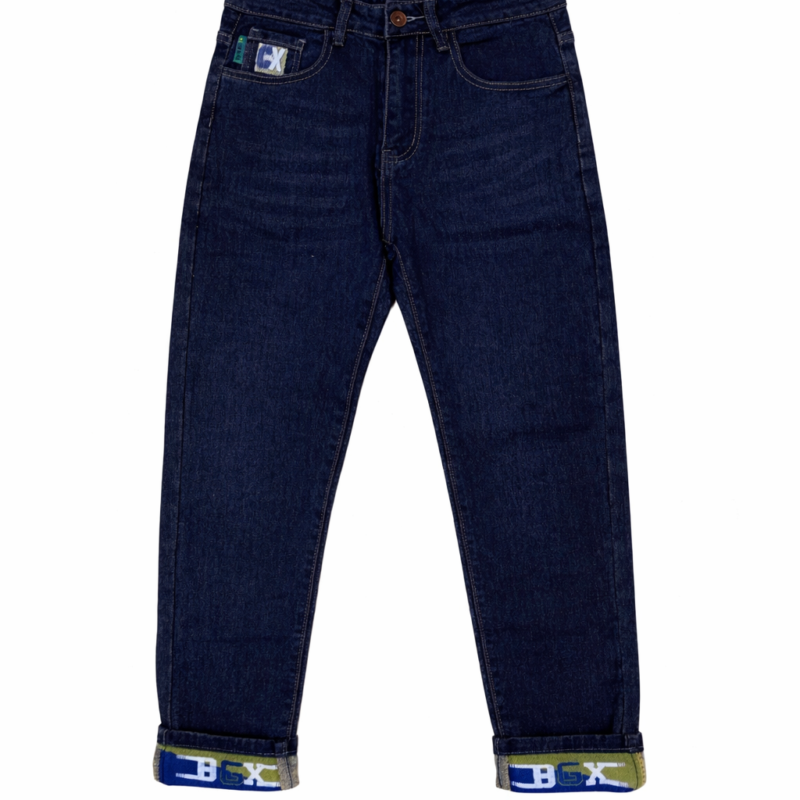 PANTALÓN DENIM DARK CON BAJO REVERSIBLE SLIM FIT