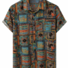 CAMISA MANGA CORTA ESTAMPADO ETNICIAN