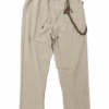 PANTALÓN DE LINO RELAXED FIT BEIGE CON CADENA TRENZADA DE COLORES