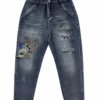 PANTALÓN DENIM CON PARCHES LOOSE FIT