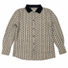 CAMISA MANGA LARGA JACQUARD CON TEXTURA BEIGE