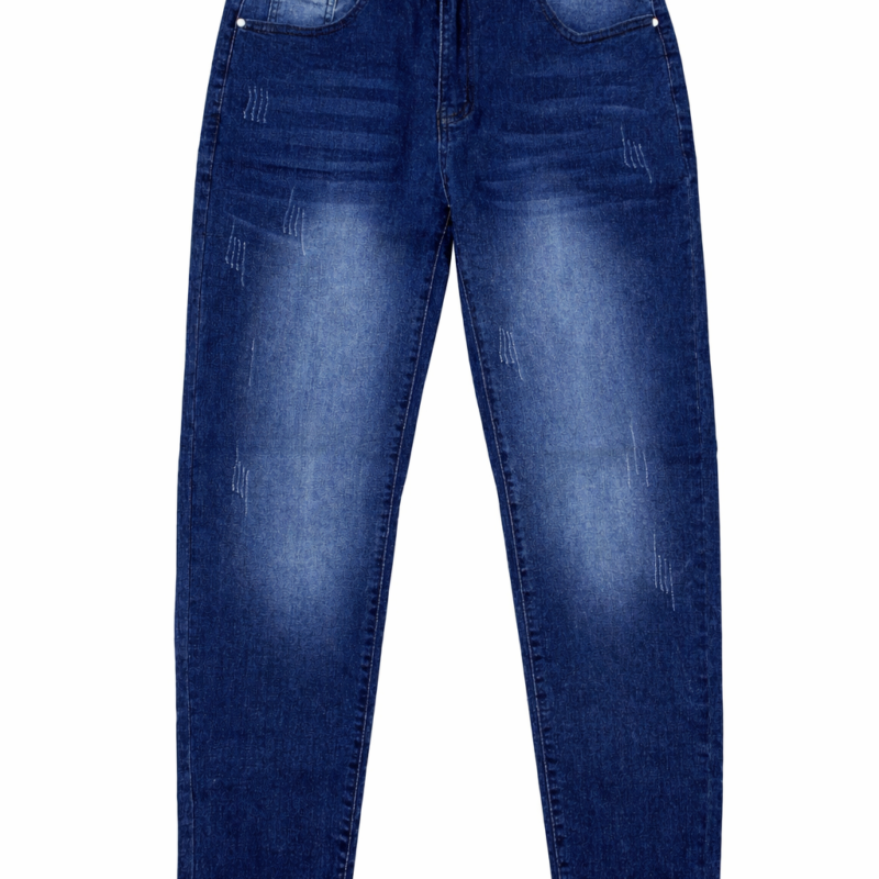 PANTALÓN VAQUERO LISO  CON DESGASTADO