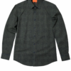 CAMISA SLIM FIT MICRO ESTAMPADO GEOMÉTRICO VERDE