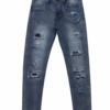 PANTALÓN LIGHT DENIM CON ROTURAS SLIM FIT
