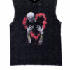 CAMISETA SIN MANGAS DESGASTADO VINTAGE CON ESTAMPADO CALAVERA