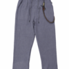 PANTALÓN DE LINO RELAXED FIT GREY CON CADENA TRENZADA DE COLORES