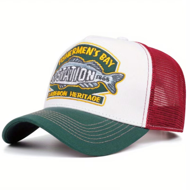 GORRA DE REJILLA STATION RED-GREEN
