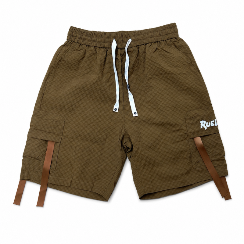 BERMUDA DE TEJIDO TÉCNICO TOBACCO CON BOLSILLOS LATERALES CON CINTURA DE ELÁSTICA (copia)