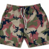 BERMUDA DE TEJIDO TÉCNICO CON TEXTURA CAMUFLAJE VERDE ROSA