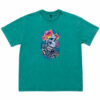 CAMISETA DESGASTADA VINTAGE ESTAMPADO CALAVERA GREEN LOOSE FIT