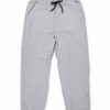 PANTALÓN DE LINO RELAXED FIT RAYAS Y GOMA EN LA CINTURA GRIS
