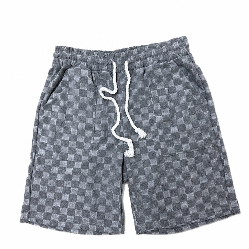 BERMUDA DE FELPA JACQUARD GRIS
