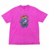 CAMISETA DESGASTADA VINTAGE ESTAMPADO CALAVERA PINK LOOSE FIT