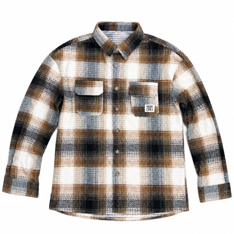 CAMISA DE FRANELA CUADROS CON BOLSILLO EN EL PECHO