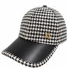 GORRA ESTAMPADO PATA DE GALLO BLACK