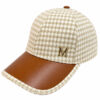 GORRA ESTAMPADO PATA DE GALLO BEIGE