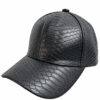 GORRA TEXTURA PIEL DE COCODRILO NEGRO