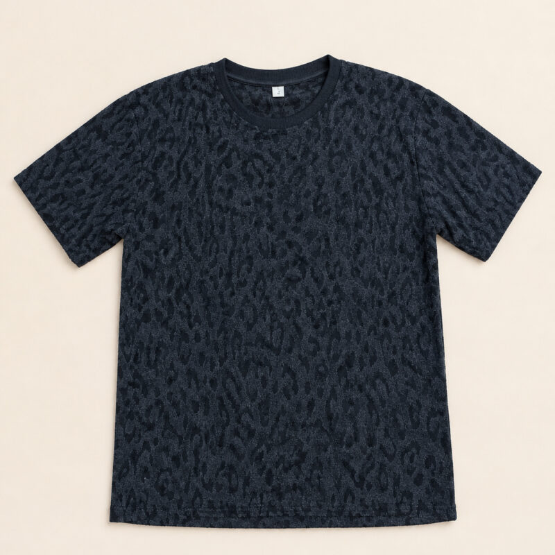 CAMISETA CON ESTAMPADO ANIMAL PRINT RELIEVE GRIS