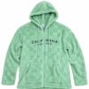 SUDADERA LOOSE FIT DE BORREGUITO CON BLOQUES DE TEXTURA VERDE