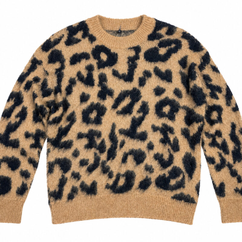 JERSEY DE PUNTO ANIMAL PRINT CON PELO