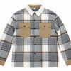 SOBRECAMISA DE CUADROS GRISCON BOLSILLO EN EL PECHO DE PANA