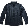 CAMISA NEGRA TEXTURA PIEL DE COCODRILO